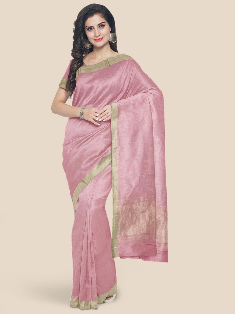 

KLM Fashion Mall Pink Pure Cotton Mangalagiri Saree