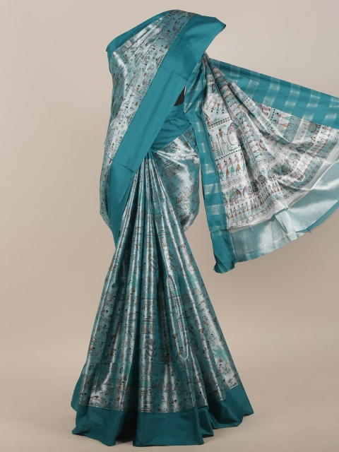 

Pothys Green Ethnic Motifs Cotton Blend Saree