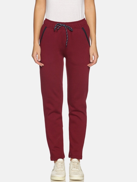 

PICOT Women Maroon Straight-Fit Track Pants