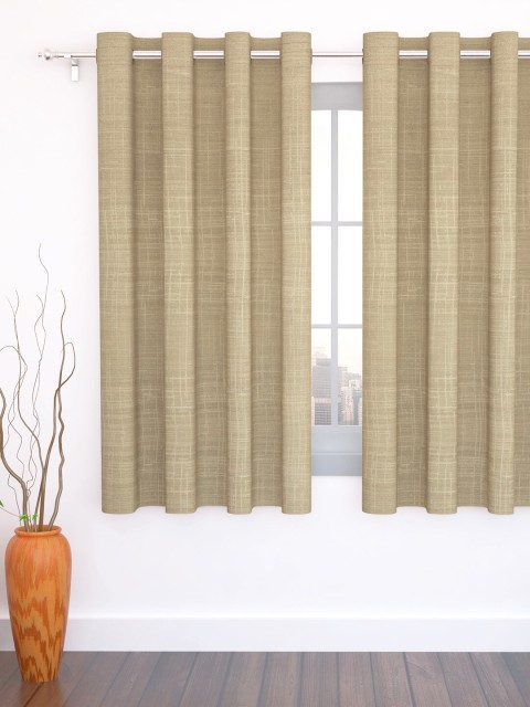 

Story@home Beige Jacquard Textured Single Window Curtain
