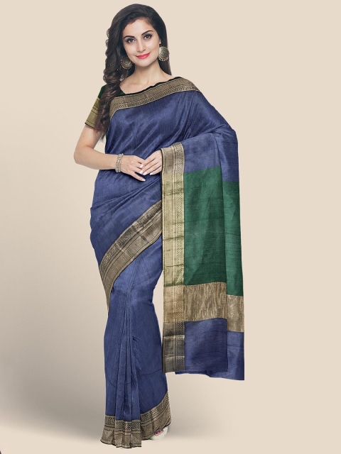 

Kalamandir Blue Pure Cotton Mangalagiri Saree