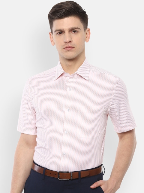

Louis Philippe Men Pink Striped Formal Shirt