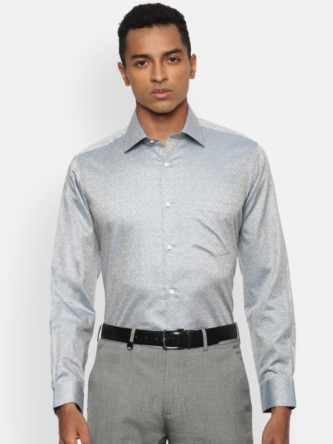 

Van Heusen Men Grey Cotton Casual Shirt