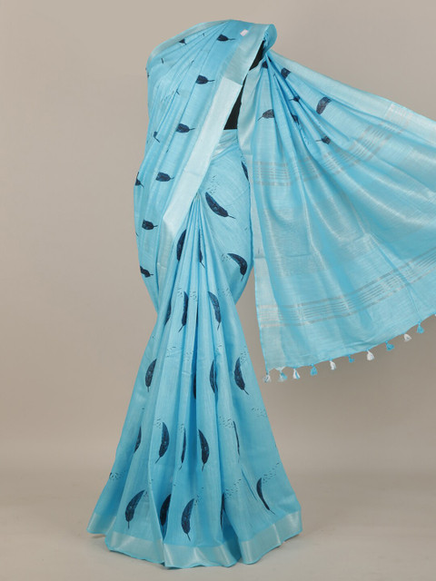 

Pothys Turquoise Blue Zari Saree