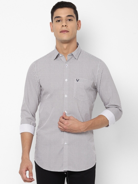 

Allen Solly Men White & Grey Slim Fit Printed Casual Shirt