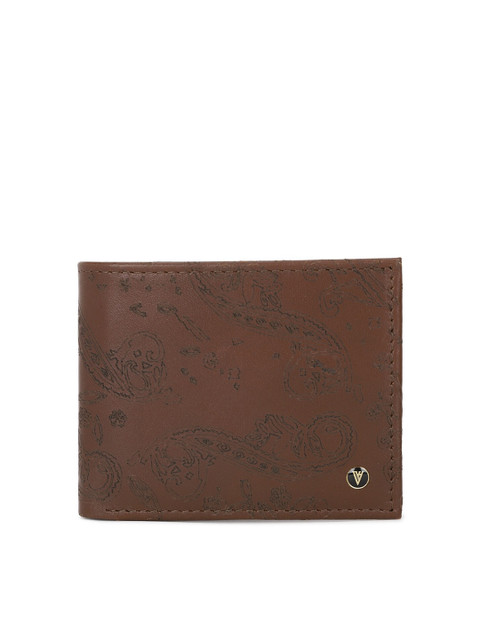 

Van Heusen Men Coffee Brown Textured Leather Two Fold Wallet