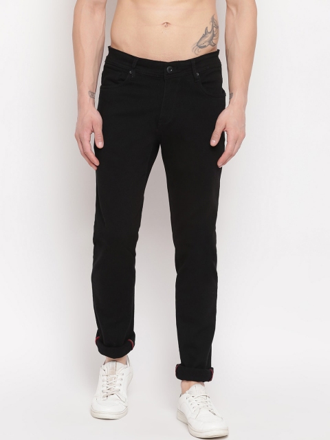 

Richlook Men Black Solid Slim Fit Mid Rise Stretchable Casual Jeans