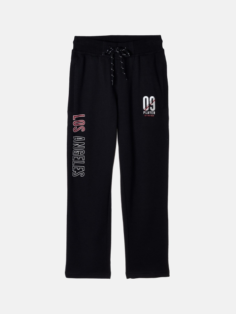 

Monte Carlo Boys Black Typography Printed Track Pants