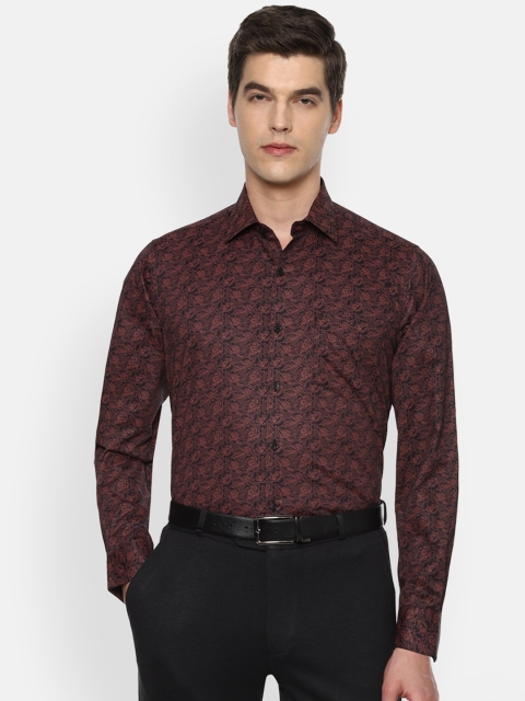 

Van Heusen Men Maroon Floral Printed Cotton Casual Shirt