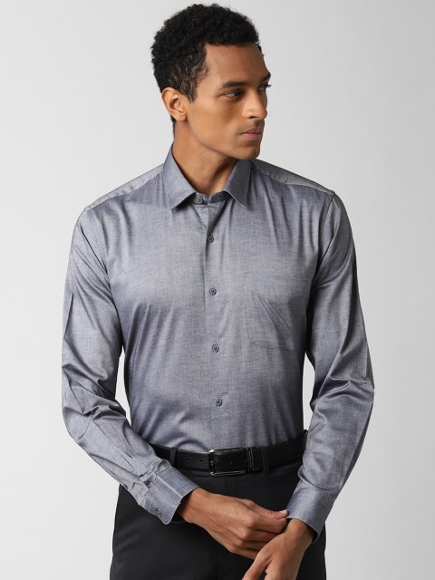 

Peter England Men Grey Pure Cotton Formal Shirt