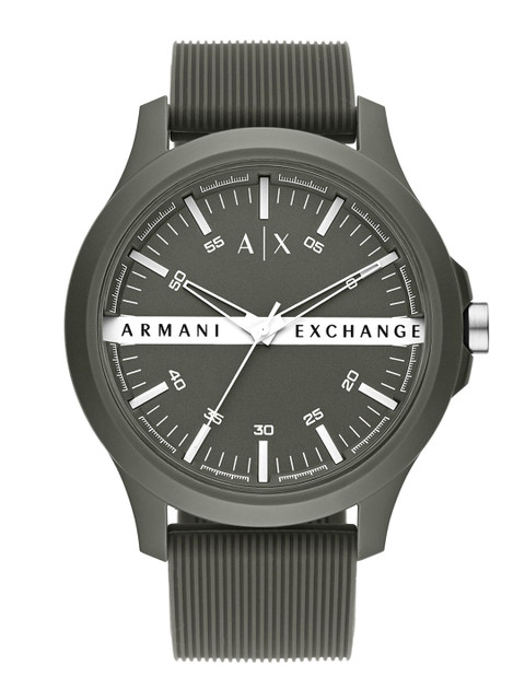 

Armani Exchange Men Green Dial & Green Textured Straps Analogue Watch