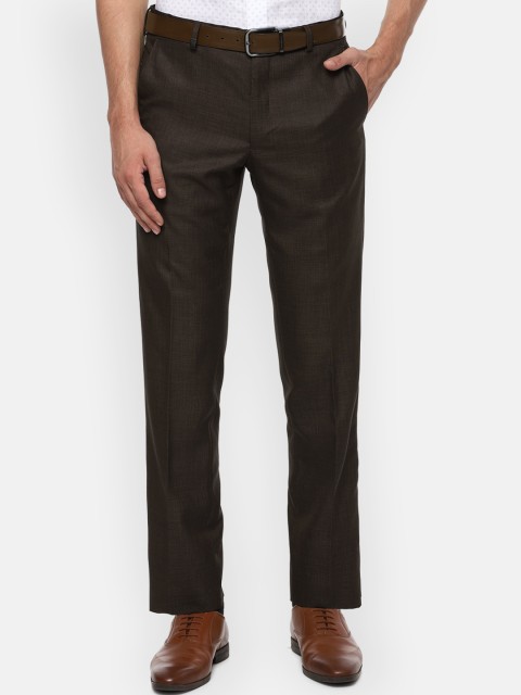 

Van Heusen Men Brown Slim Fit Formal Trousers