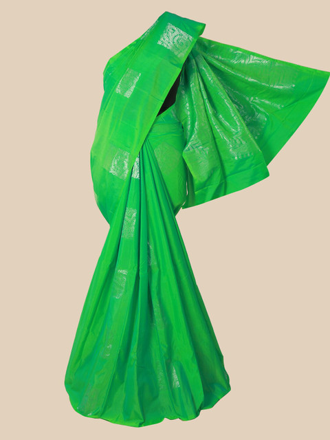 

Pothys Green Ethnic Motifs Zari Silk Cotton Saree