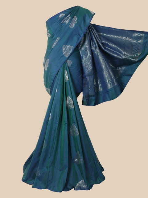 

Pothys Blue Ethnic Motifs Zari Silk Cotton Saree