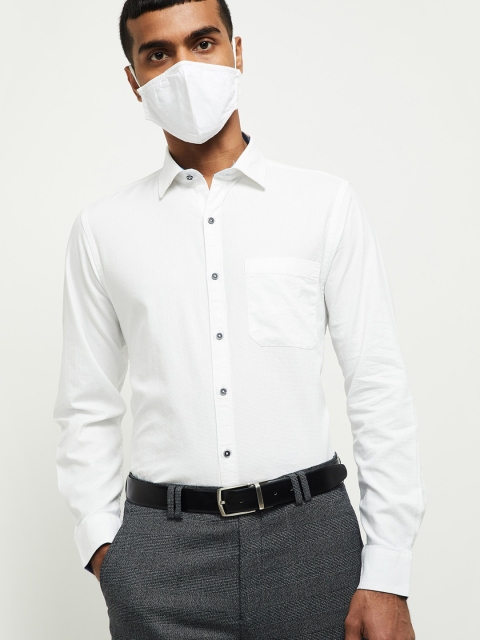 

max Men White Slim Fit Formal Shirt