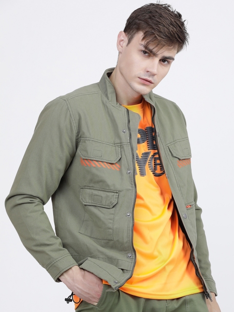 

Ecko Unltd Men Olive Green Bomber Jacket