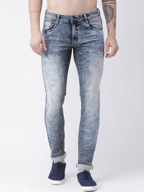 

Rex Straut Jeans Men Blue Slim Fit Heavy Fade Stretchable Jeans