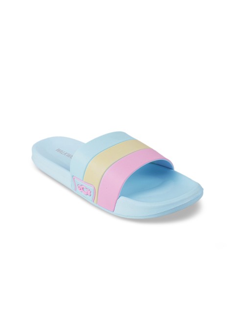 

WALKWAY Women Blue Colourblocked Open Toe Flats
