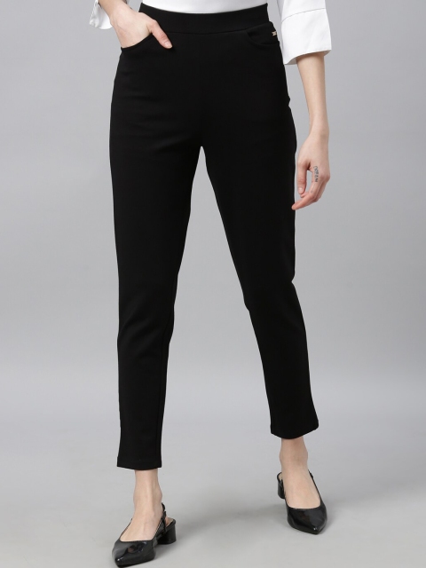 

Park Avenue Woman Women Black Solid Slim-Fit Jeggings