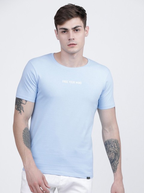 

HIGHLANDER Men Blue Slim Fit T-shirt