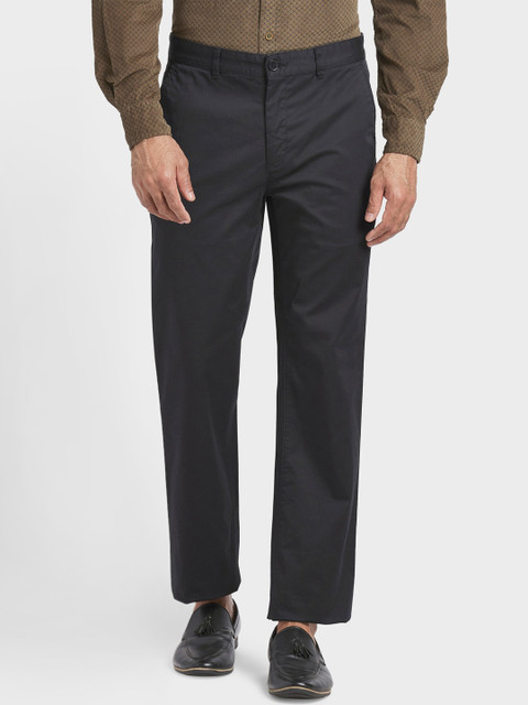 

ColorPlus Men Grey Tapered Fit Regular Trousers
