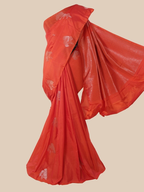 

Pothys Peach Woven Design Silk Cotton Saree