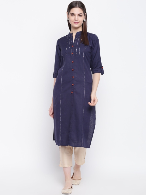 

Shakumbhari Women Blue Thread Work Kurta