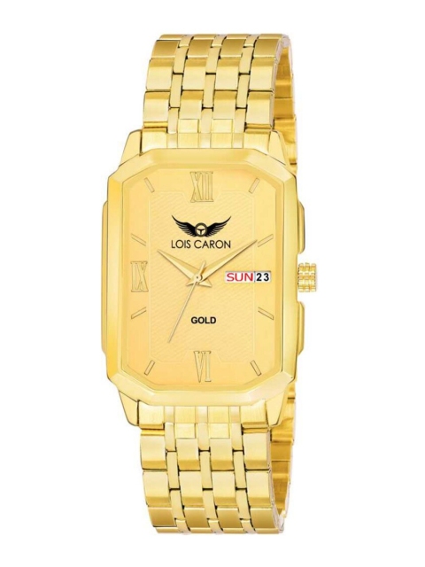

LOIS CARON Men Gold-Toned Stainless Steel Analogue Multi Function Watch MLC-8413