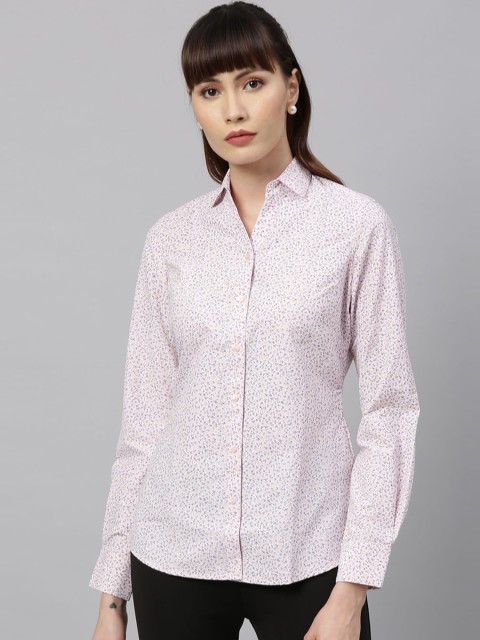 

Park Avenue Woman Women Purple Printed Casual Shirt
