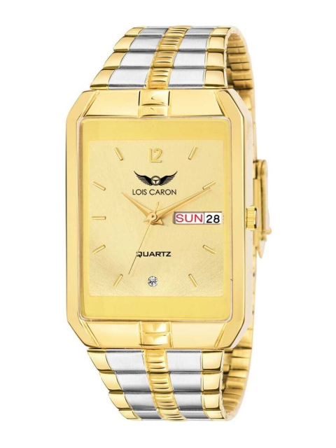 

LOIS CARON Men Gold-Toned Dial Stainless Steel Straps Analogue Watch MLC-8406