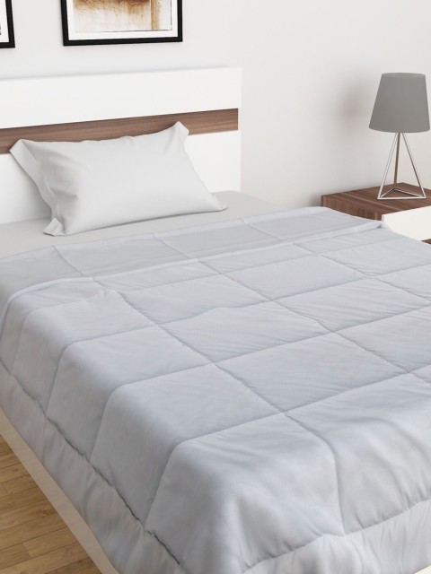 

Home Centre Grey Checked Flat 150 TC Cotton Single Bedsheet with 1 Pillow Cover