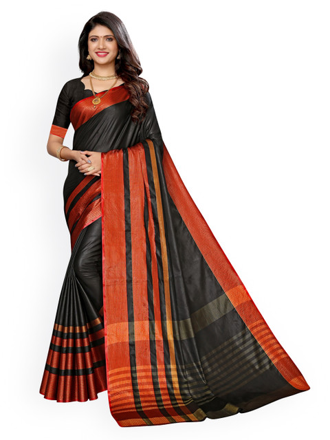 

KALINI Black Embroidered Saree
