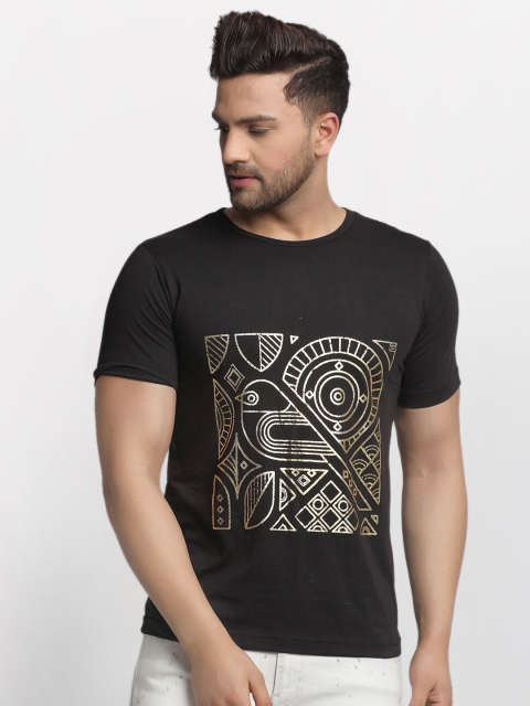 

Rigo Men Black Printed Slim Fit T-shirt