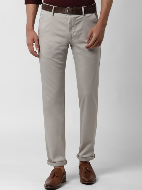 

Peter England Casuals Men Grey Slim Fit Regular Trousers