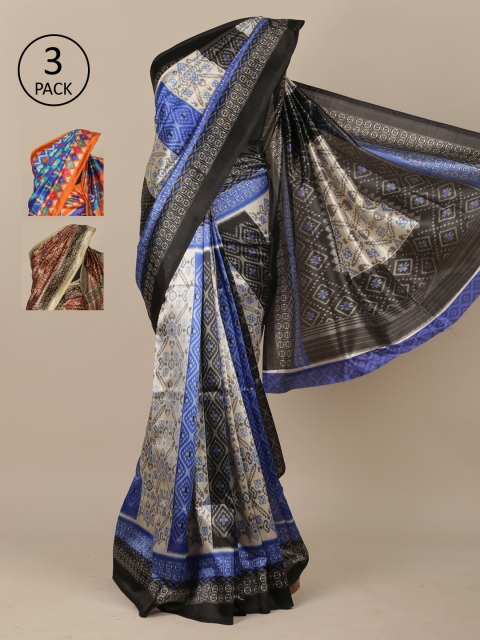 

Pothys Pack Of 3 Ethnic Motifs Jute Silk Saree, Multi