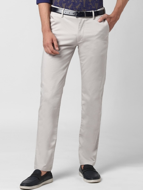 

Peter England Casuals Men Grey Slim Fit Formal Trousers