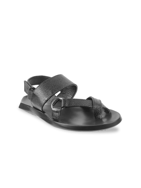 

Mochi Men Black Leather Comfort Sandals