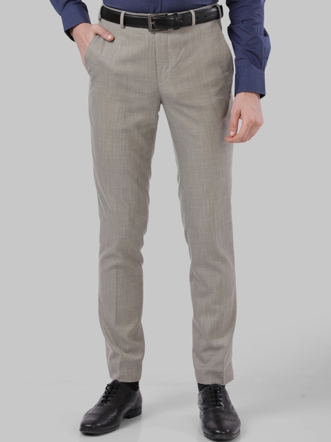 

Next Look Men Grey Slim Fit Formal Trousers Formal Trousers