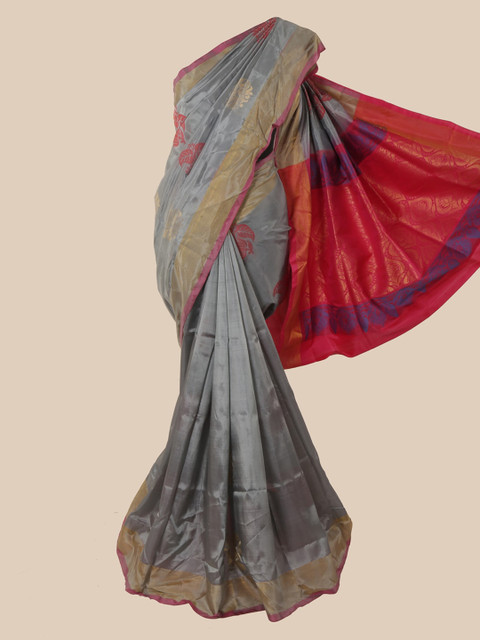 

Pothys Grey Woven Design Pure Silk Saree