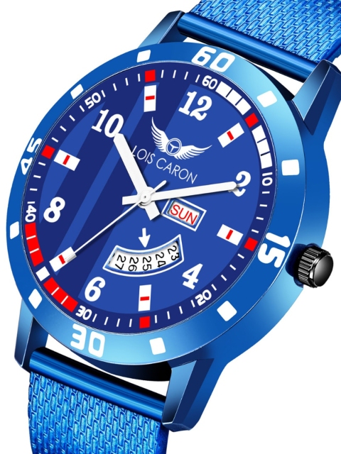 

LOIS CARON Men Blue Dial & Blue Straps Analogue Multi Function Watch