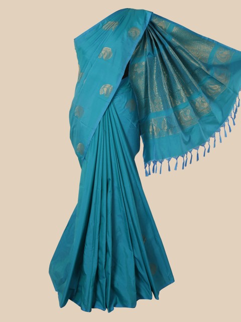 

Pothys Blue Woven Design Silk Cotton Saree