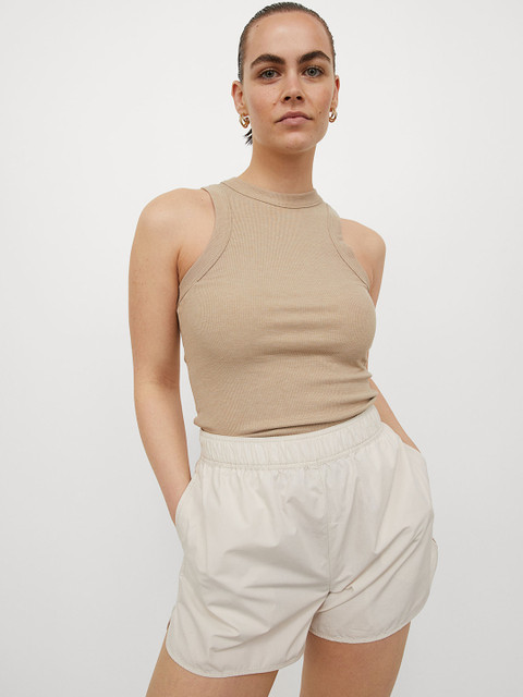 

H&M Women White Solid Sporty Shorts