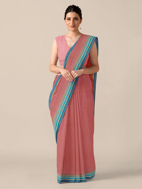 

Taneira Peach Pure Cotton Saree