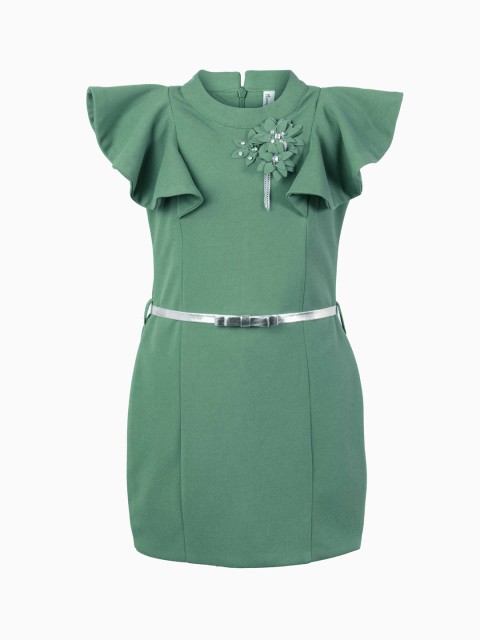 

Hunny Bunny Green Applique Sheath Dress