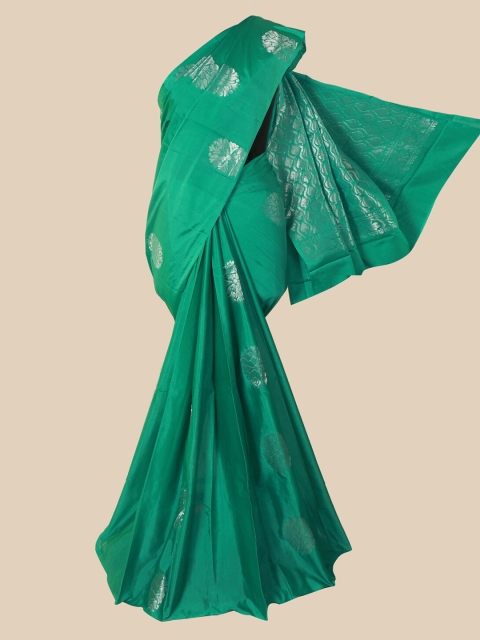 

Pothys Green Woven Design Zardozi Silk Cotton Saree