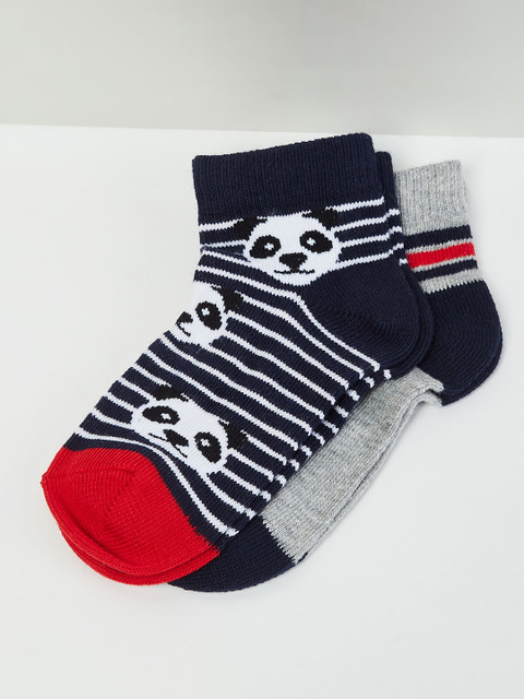 

max Boys Pack Of 2 Ankle-Length Socks, Blue