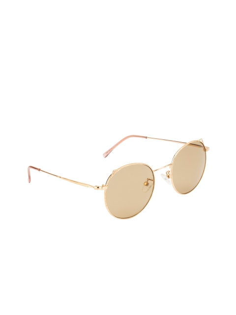 

Ted Smith Women Brown Lens & Gold-Toned Round Sunglasses TS-9403S_BRN