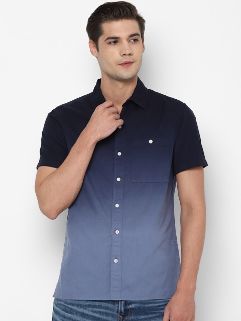 

AMERICAN EAGLE OUTFITTERS Men Blue Casual Cotton Shirt