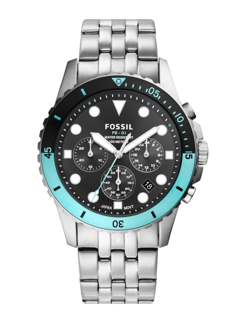 

Fossil Men Black Dial Stainless Steel Bracelet Style Straps Analogue Watch FS5827