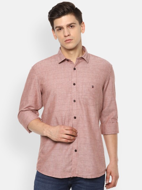 

Louis Philippe Sport Men Pink Slim Fit Checked Casual Shirt